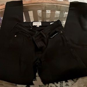 FRAME - black high waisted skinny jeans - stretch cotton